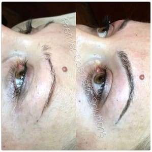Eyebrow Tattoo result by Premier Permanent Makeup@ Imperial Salon and Spa in Melbourne, FL