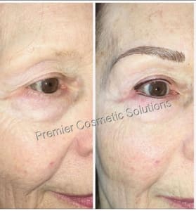 Eyebrow Tattoo result by Premier Permanent Makeup@ Imperial Salon and Spa in Melbourne, FL