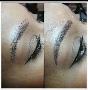 Eyebrow Tattoo result by Premier Permanent Makeup@ Imperial Salon and Spa in Melbourne, FL