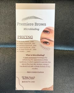 Eyebrow Tattoo result by Premiere Day Spa & Salon in Girard, PA