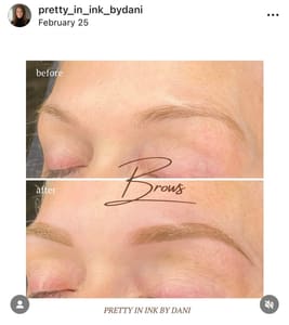 Eyebrow Tattoo result by Pretty in ink By Dani in Myrtle Beach, SC