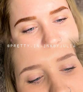 Eyebrow Tattoo result by Pretty in Ink by Julia in Yreka, CA