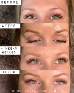 Eyebrow Tattoo result by Pretty in Ink by Julia in Yreka, CA