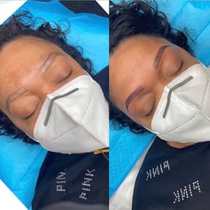Eyebrow Tattoo result by Pretty & Primped, LLC in Virginia Beach, VA
