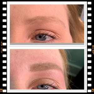 Eyebrow Tattoo result by Prickly Peach Wax Bar & Spa in Schertz, TX