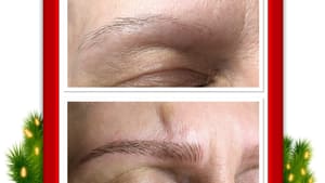 Eyebrow Tattoo result by Prickly Peach Wax Bar & Spa in Schertz, TX
