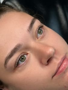 Eyebrow Tattoo result by Prickly Peach Wax Bar & Spa in Schertz, TX