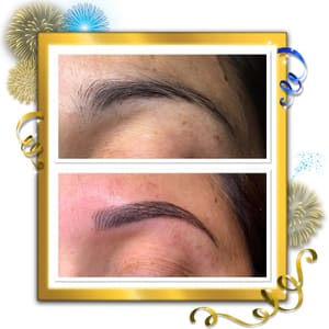 Eyebrow Tattoo result by Prickly Peach Wax Bar & Spa in Schertz, TX