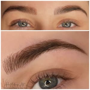 Eyebrow Tattoo result by Pro Makeup Art by Ashley Marie Microblading, Permanent Makeup in Cicero, IL