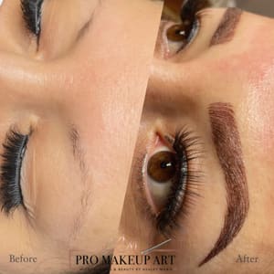 Eyebrow Tattoo result by Pro Makeup Art by Ashley Marie Microblading, Permanent Makeup in Cicero, IL
