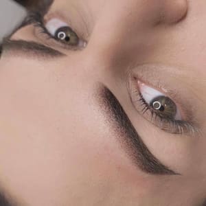 Eyebrow Tattoo result by Professional Beauty School Aesthetics, Eyelash, Laser hair removal, Nano blading, Microblading training Houston TX in Houston, TX