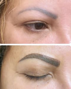 Eyebrow Tattoo result by Queen Ann Beauty Desert in Palm Desert, CA