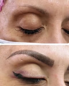 Eyebrow Tattoo result by Queen Ann Beauty Desert in Palm Desert, CA