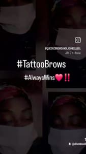 Eyebrow Tattoo result by Queenz Brows and Lashes in Far Rockaway, NY