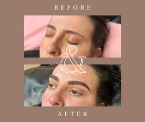 Eyebrow Tattoo result by Quella Esthetics LLC in Appleton, WI