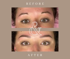 Eyebrow Tattoo result by Quella Esthetics LLC in Appleton, WI