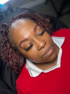 Eyebrow Tattoo result by Qute Addiction Beauty Studio in Union Springs, AL