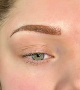 Eyebrow Tattoo result by Radiant Aesthetics by Adlyn LLC in Herriman, UT