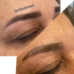 Eyebrow Tattoo result by Rainbrow eyebrows threading& permanent makeup in Mission Viejo, CA