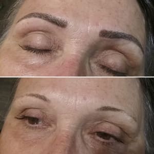 Eyebrow Tattoo result by Rainbrow eyebrows threading& permanent makeup in Mission Viejo, CA