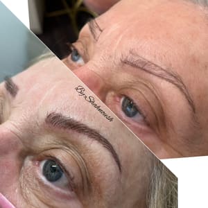 Eyebrow Tattoo result by Rainbrow eyebrows threading& permanent makeup in Mission Viejo, CA