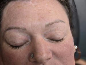 Eyebrow Tattoo result by Red White & Beautiful in Louisburg, NC