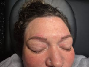 Eyebrow Tattoo result by Red White & Beautiful in Louisburg, NC