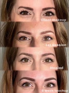Eyebrow Tattoo result by Refine beauty co. in Tukwila, WA