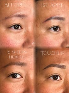 Eyebrow Tattoo result by Refined Ink Studio in Jacksonville, NC