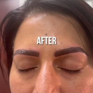 Eyebrow Tattoo result by Renu Xpert Esthetics in Sterling, VA