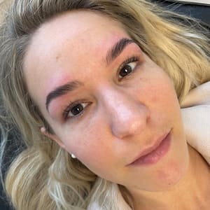 Eyebrow Tattoo result by Renued Brow Lamination + Lash Lift Studio in Falls Church, VA