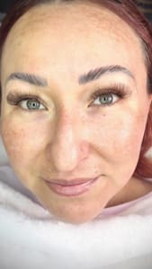Eyebrow Tattoo result by Rosi’s Lash Room / Eye lashes extensions by Rosi in San Lorenzo, CA