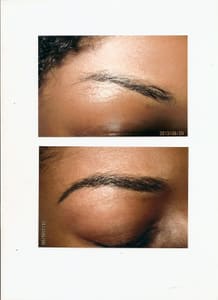 Eyebrow Tattoo result by Rosie Wells Permanent Cosmetics and Microblading at Illume Cosmetic Surgery and MedSpa in Glendale, WI