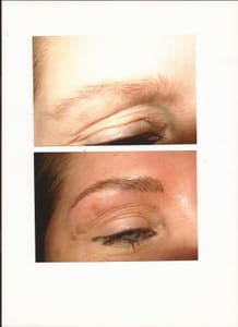 Eyebrow Tattoo result by Rosie Wells Permanent Cosmetics and Microblading at Illume Cosmetic Surgery and MedSpa in Glendale, WI