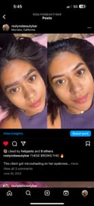Eyebrow Tattoo result by Roslyns Beauty Bar in Temecula, CA