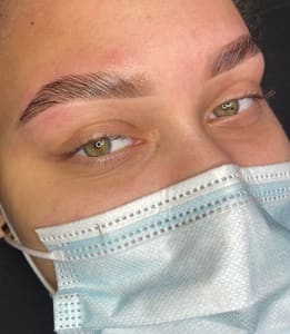 Eyebrow Tattoo result by Rossy G Beauty Studio in Miami Gardens, FL