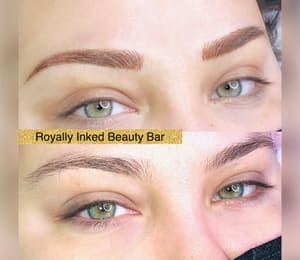 Eyebrow Tattoo result by Royally Inked Beauty Bar in Kingsville, MD