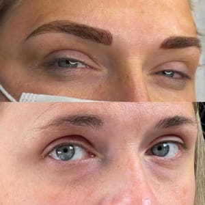 Eyebrow Tattoo result by Royally Inked Beauty Bar in Kingsville, MD