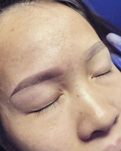 Eyebrow Tattoo result by Ruby KM Beauty Center in Garden Grove, CA