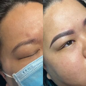 Eyebrow Tattoo result by Ruby KM Beauty Center in Garden Grove, CA