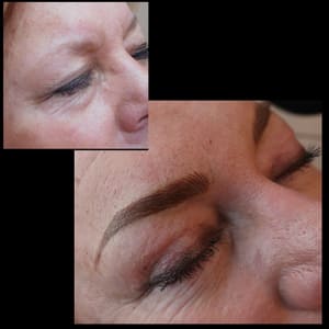 Eyebrow Tattoo result by RX Beauty Inks Permanent Makeup and Academy in Houston, TX