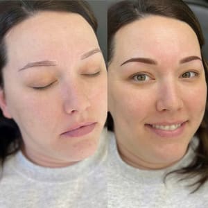 Eyebrow Tattoo result by Säga Beauty Collective in St Peter, MN