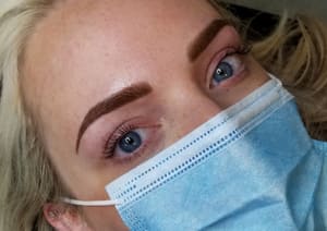 Eyebrow Tattoo result by Säga Beauty Collective in St Peter, MN