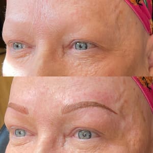 Eyebrow Tattoo result by Salon Monroe in Mt Pleasant, IA