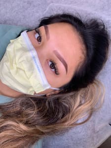 Eyebrow Tattoo result by Sams Lasting Beauty Studio in Lowell, MA