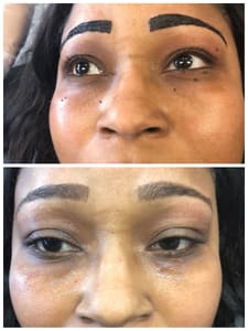 Eyebrow Tattoo result by Sana Beauty Studio in Valley Stream, NY