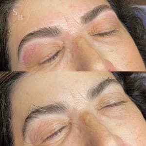 Eyebrow Tattoo result by Sapphire Brow Studio in Jericho, NY