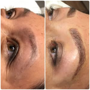 Eyebrow Tattoo result by Sapphire Permanent Cosmetic Academy in Naperville, IL