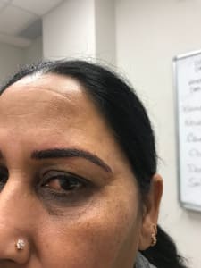 Eyebrow Tattoo result by Sara's Salon - Eyebrow Threading & Microblading in Shrub Oak, NY