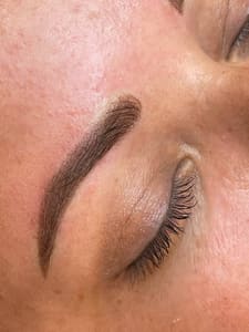 Eyebrow Tattoo result by Sarah Mahn Beauty - Permanent Makeup - Nanobrows in Traverse City, MI